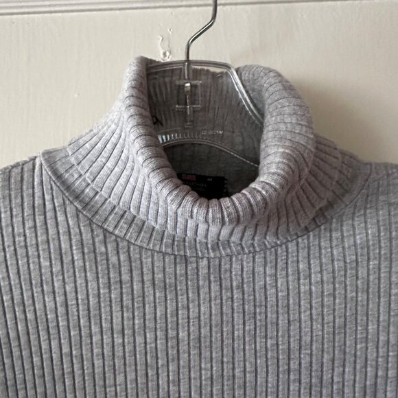 Vintage Ralph Lauren Polo Jeans Co Knit Top Medium Short Sleeve Turtleneck Gray - Picture 4 of 7